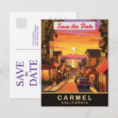 Save The Date Carmel by the sea, Californie, (Devant / Derrière)