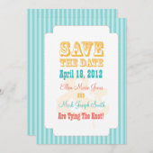 Save The Date Carnaval De L'Ouest - Enregistrer La Date Bleu (Devant / Derrière)