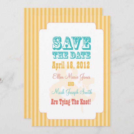 Save The Date Carnaval De L'Ouest - Enregistrer La Date Jaune (Devant / Derrière)