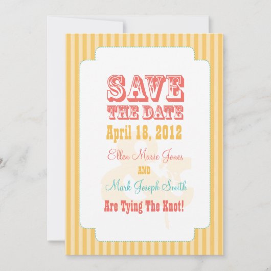 Save The Date Carnaval De L'Ouest - Enregistrer La Date Jaune Et (Devant)