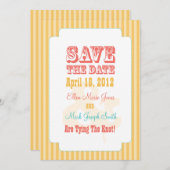 Save The Date Carnaval De L'Ouest - Enregistrer La Date Jaune Et (Devant / Derrière)