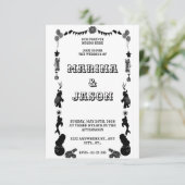 Save The Date Carnaval festival noir et blanc (Debout devant)