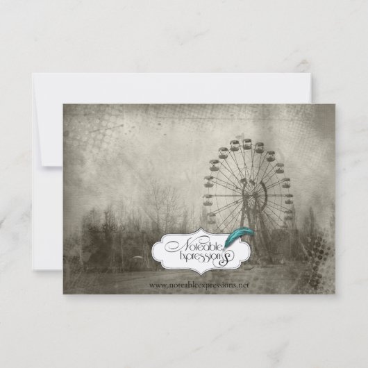 Save The Date Carnaval Steampunk Top Chapeau Mariage Enregistrer (Dos)