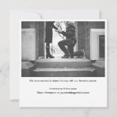 Save The Date Carré amusant de photo mignonne manuscrite décontr (Dos)