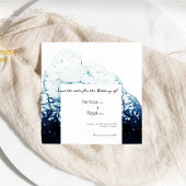 Save The Date Carré de mariage Blue Nautical Destination