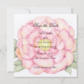 Save The Date Carré Enregistrer la date Pony rose (Devant)