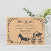 Save The Date Carrosse ancien avec cheval (Debout devant)