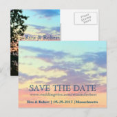 Save the date | Carte Faire-part Sunset (Devant / Derrière)
