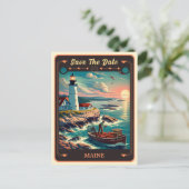 Save the date | Carte postale Invitation Maine (Debout devant)