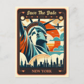 Save the date | Carte postale Invitation New York (Devant)