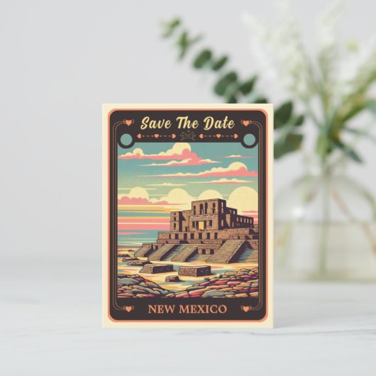 Save the date | Carte postale Invitation Nouveau-M (Debout devant)