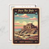 Save the date | Carte postale Invitation Nouveau-M (Devant / Derrière)