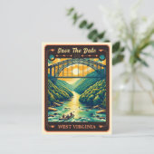 Save the date | Carte postale Invitation West Virg (Debout devant)