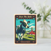 Save the date | Carte postale Invitation Wisconsin (Debout devant)