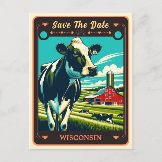 Save the date | Carte postale Invitation Wisconsin (Devant)