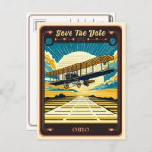 Save the date | Carte postale Ohio Invitation (Devant / Derrière)