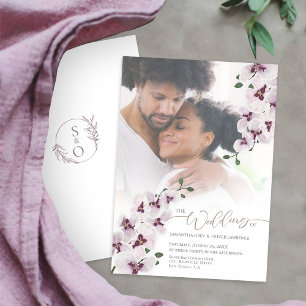 Save The Date Carton de Photo d'Invitation de Mariage Élégante O