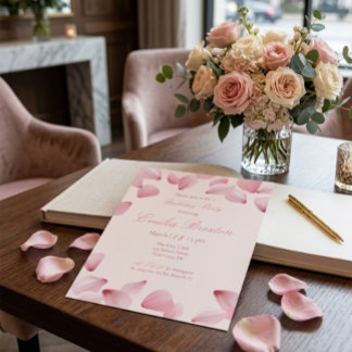 Save The Date Carton d'invitation d'anniversaire aux pétales de