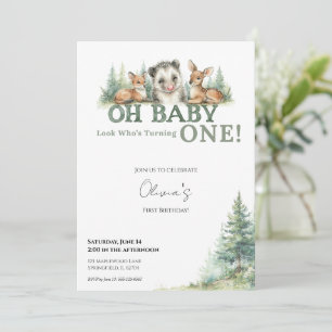 Save The Date Carton d'invitation d'anniversaire d'opossum • Thè