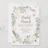 Save The Date Carton d'invitation de brunch de mariage aux floco (Devant)