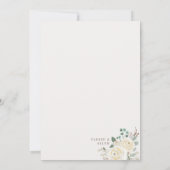 Save The Date Carton d'invitation de brunch de mariage aux floco (Dos)