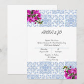 Save The Date carton d'invitation de mariage dans le style itali (Devant / Derrière)