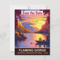 Carton d'invitation de mariage Flaming Gorge Utah
