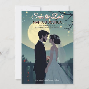 Save The Date Carton d'invitation de sauvegarde de style Studio