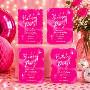 SAVE THE DATE CARTON D'INVITATION FÊTE D'ANNIVERSAIRE ROSE