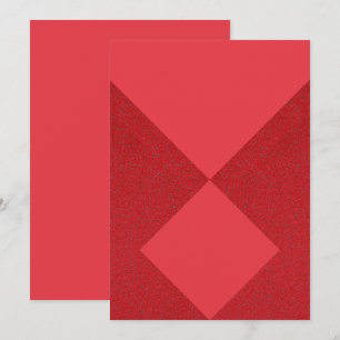 Save The Date Carton d'invitation plat diamant rouge moderne – P