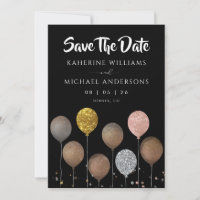 Cartons d'invitation "Save The Date" à ballon pail