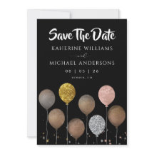 Cartons d'invitation "Save The Date" à ballon pail