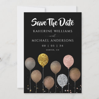 Save The Date Cartons d'invitation "Save The Date" à ballon pail
