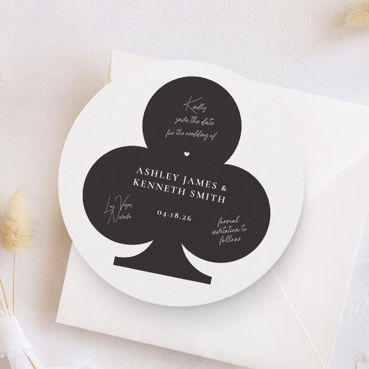 Save The Date Casino Wedding Enregistrer la date