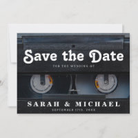 Cassette rétro 80s Mariage Enregistrer la date