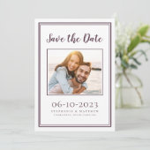 Save The Date Cassis Modern Mariage Photo Simple Fiançailles (Debout devant)