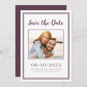 Save The Date Cassis Modern Mariage Photo Simple Fiançailles (Devant / Derrière)