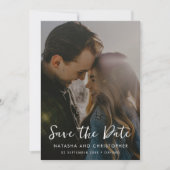 Save The Date Casual Handwritten Overlay Vertical Photo QR Code  (Devant)
