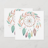 Save The Date Catcher de rêve bohème rustique (Devant / Derrière)