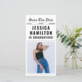 Save The Date Catégorie Unique De Journaux De 2025 Graduation Ph (Debout devant)