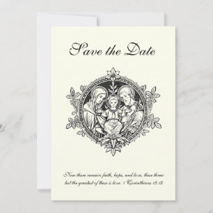 Save The Date Catholique Élégante Ivoirienne Sainte Famille Sauv