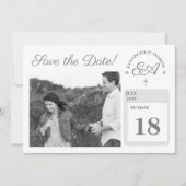 Save The Date Catholique monogramme (Devant)