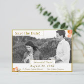 Save The Date Catholique Terracotta Rose Appartement Enregistrer (Debout devant)