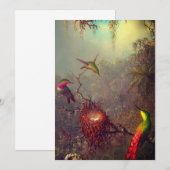 Save The Date Cattleya Orchidée et Trois Colibris Heade (Devant / Derrière)