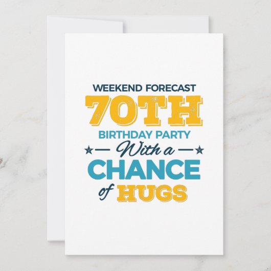 Save The Date celebrating the 70th birthday (Devant)