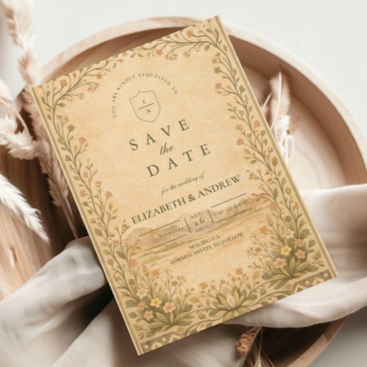 Save The Date Célébration Botanique du Désert Rustique