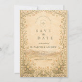 Save The Date Célébration Botanique du Désert Rustique (Devant)
