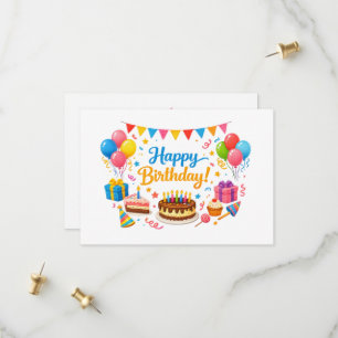 Save The Date Célébration d'anniversaire colorée et joyeuse