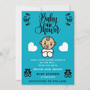 Save The Date Célébration d'arrivée de Baby Shower Enregistrer l