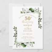 Save The Date Célébration de 50 ans de mariage Greenery Enregist (Devant)
